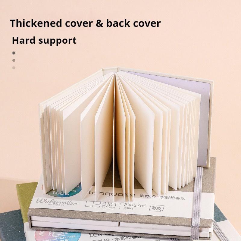 Languo Watercolor Drawing Book Thick Paper GSM 230/300g Watercolor Book Tearable Paint Book Portable Inspiration Record Notebook