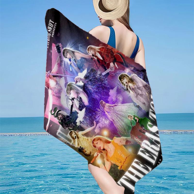 Taylor Music Beach Towel, Super Soft Microfiber, Gift for Her/Him, Birthday, for Pool, Beach, Travel, Home Decor Fan Gifts