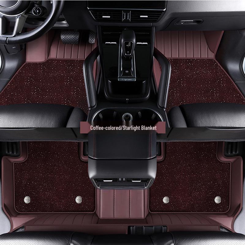Full Coverage Star-Themed Leather Floor Mats for XPeng P7, G3, G6, G9, X9, MO3, and P5 Models.