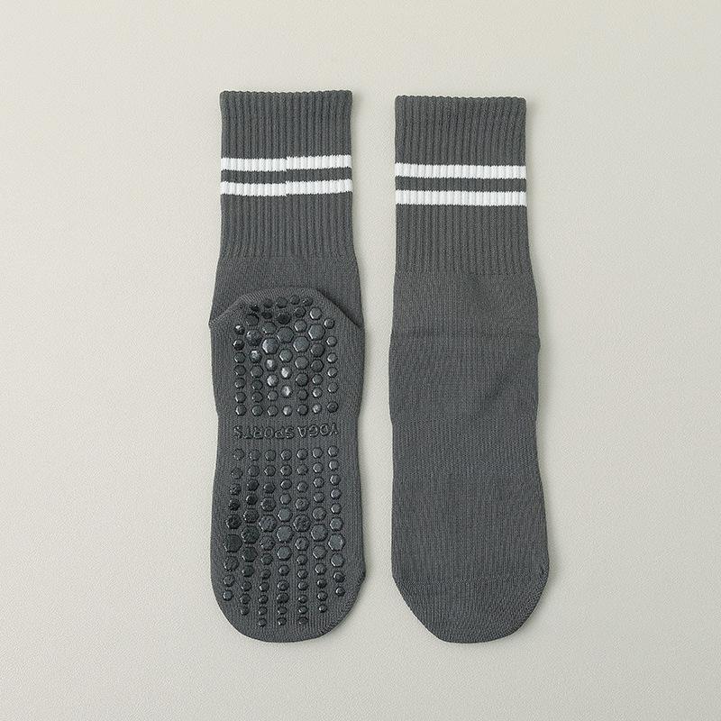Women's Autumn and Winter Fitness Yoga Sports Non Slip Floor High Socks