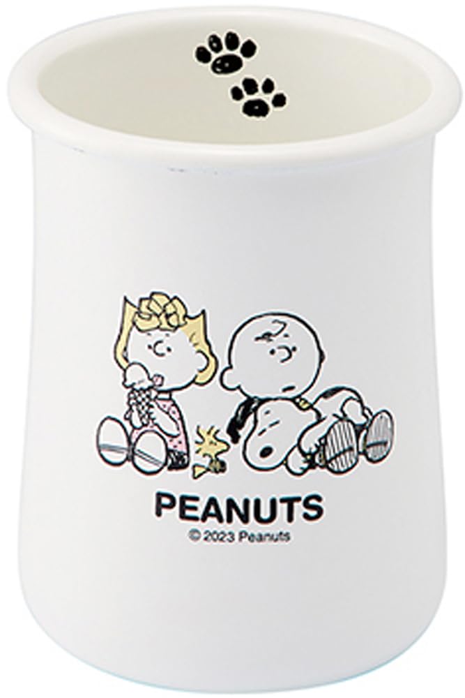 Toyo Enamel PEANUTS Enamel Cutlery Stand White H12 Size Approx. W9.3 D9.3 SNJ-2309