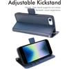 iPhone SE 2022 5G / 2020, iPhone 8/7/6 Leather Wallet Case, Flip Case Cover, Card Holder, Stand, Wrist Strap - PU Leather, Magnetic Closure Case