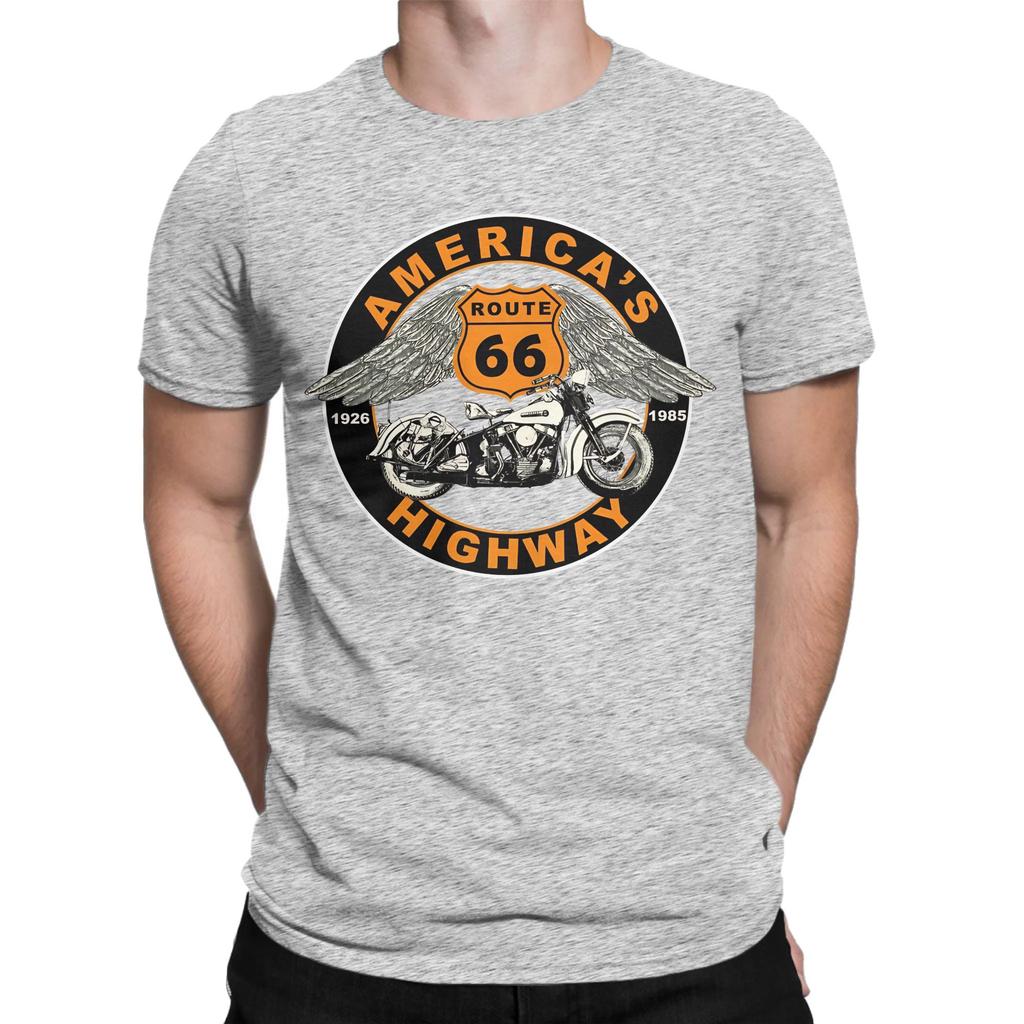 Route 66 Americas Highway Classic Funny 100 Cotton Tshirt Route 66 Tops Tees For Unisex