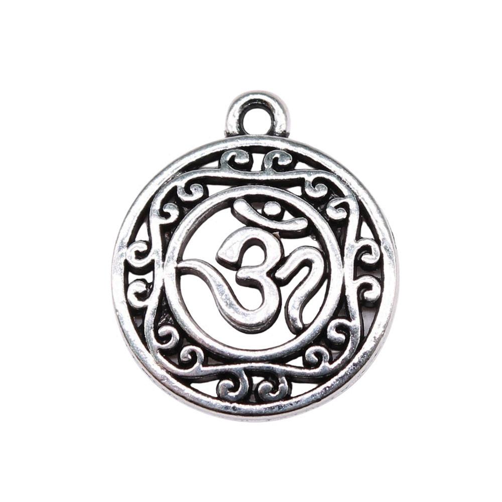 Om Lotus Charms Sports Pendants For Spiritual Yoga Themed Jewelry