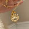 Exquisite Chinese Style Lotus Gold Buddha Pendant Necklace with Diamond Simulation Hand Carved Jadeite for Women