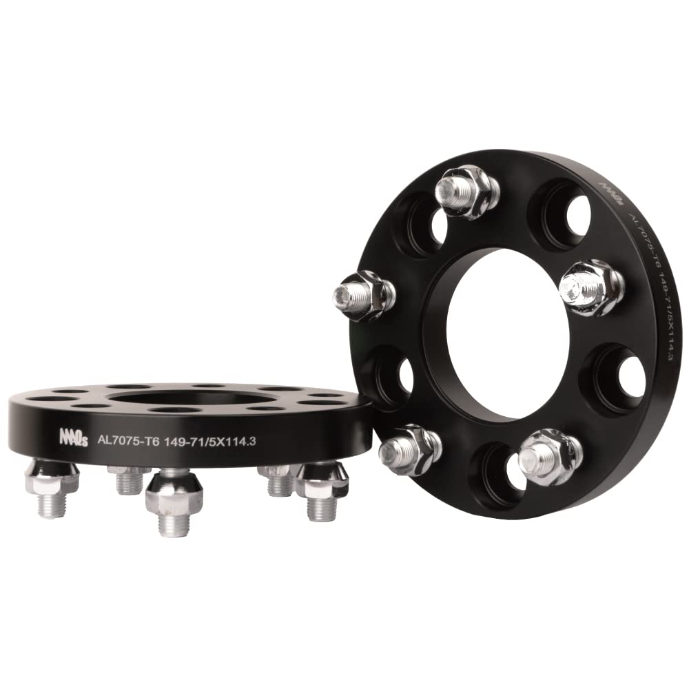 Forged 5x15mm Black Wide Tread Spacers for MAQs Aluminum Wheels 114.3" P1.25