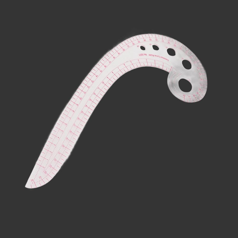 4pcs Lightweight Sewing Trimming Ruler Comma Shaped Curve Ruler Set  For Designers