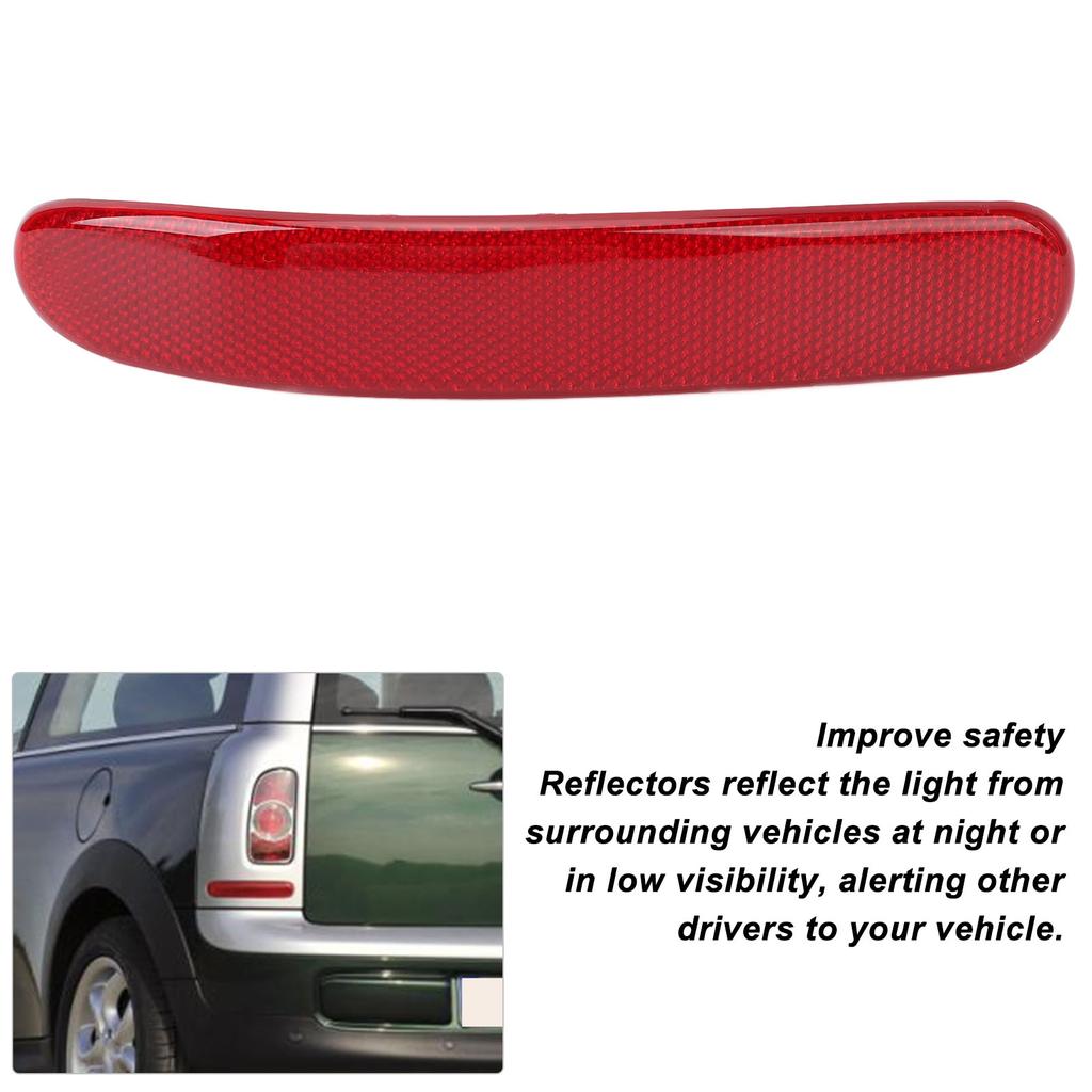 Rear Bumper Trim Reflector Rear Bumper Reflector Increased Safety Unique Decorative Effect for Clubman R55 2008 to 2014