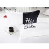 Simple Black White Bedsets Her Side His Side Bedding Sets Queen King Size 3/4pcs Bedding Duvet Cover Set Couples Home Textile