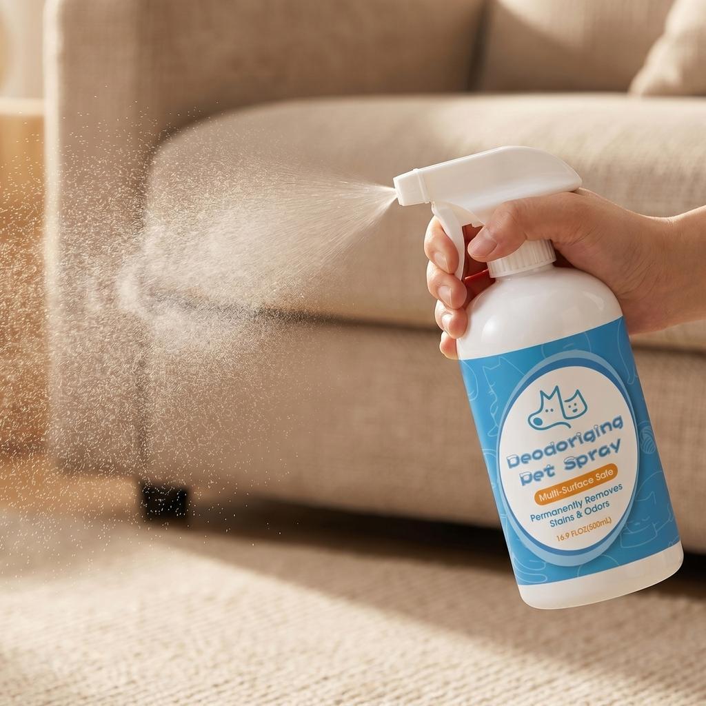 Deodoriserende Huisdierenspray Veilig voor Meerdere Oppervlakken Vlek- en Geurverwijderaar voor Huisdieren en Thuisgebruik 16 Fl Oz Fles