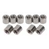 50PCS Cylindrical Coupling Nuts 304 Stainless Steel Female Thread Nut M6 Round Connector Nuts