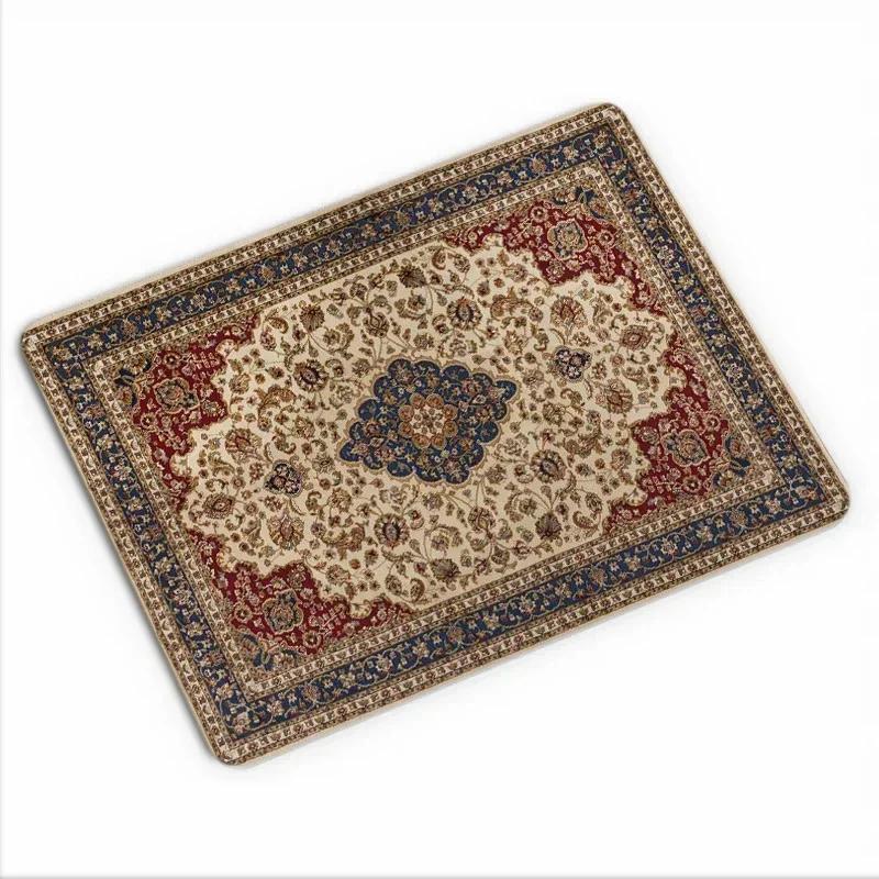 Persian Carpet Computer Laptop Mouse Pads Office Decorative Desk Mats Washable Non-Slip Rubber Desk Carpet Gaming Mat Playmat
