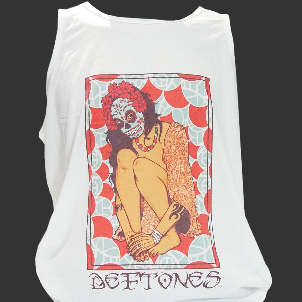 Deftones Metal Rock TSHIRT vest top unisex white S2XL Unisex T-Shirt