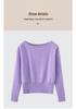 Korean Style Wool Batwing Sleeve One-Shoulder Knit Top - Autumn 2026 Women's Fashion