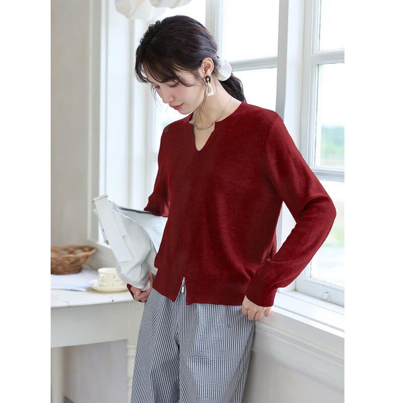 Mokana Women's MKNJD2742 Versatile Long Sleeve Knit Top