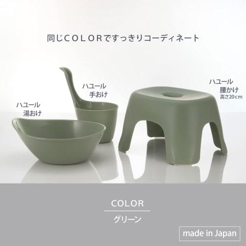 Richell Hayul Bath Stool, TL 20H, Green, 20cm, Made In Japan, Antibacterial, Bathroom Stool, Elevated, Caregiving, Mold-Resistant, Stylish, Magnetic,