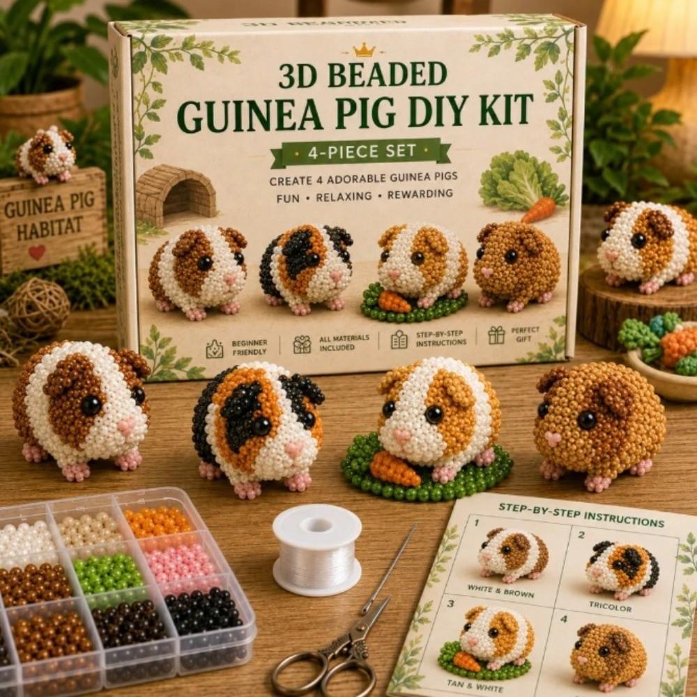 Beginner Friendly 3D Beaded Animal DIY Kit Animal Shape Handmade Craft Kit  Home Decoration