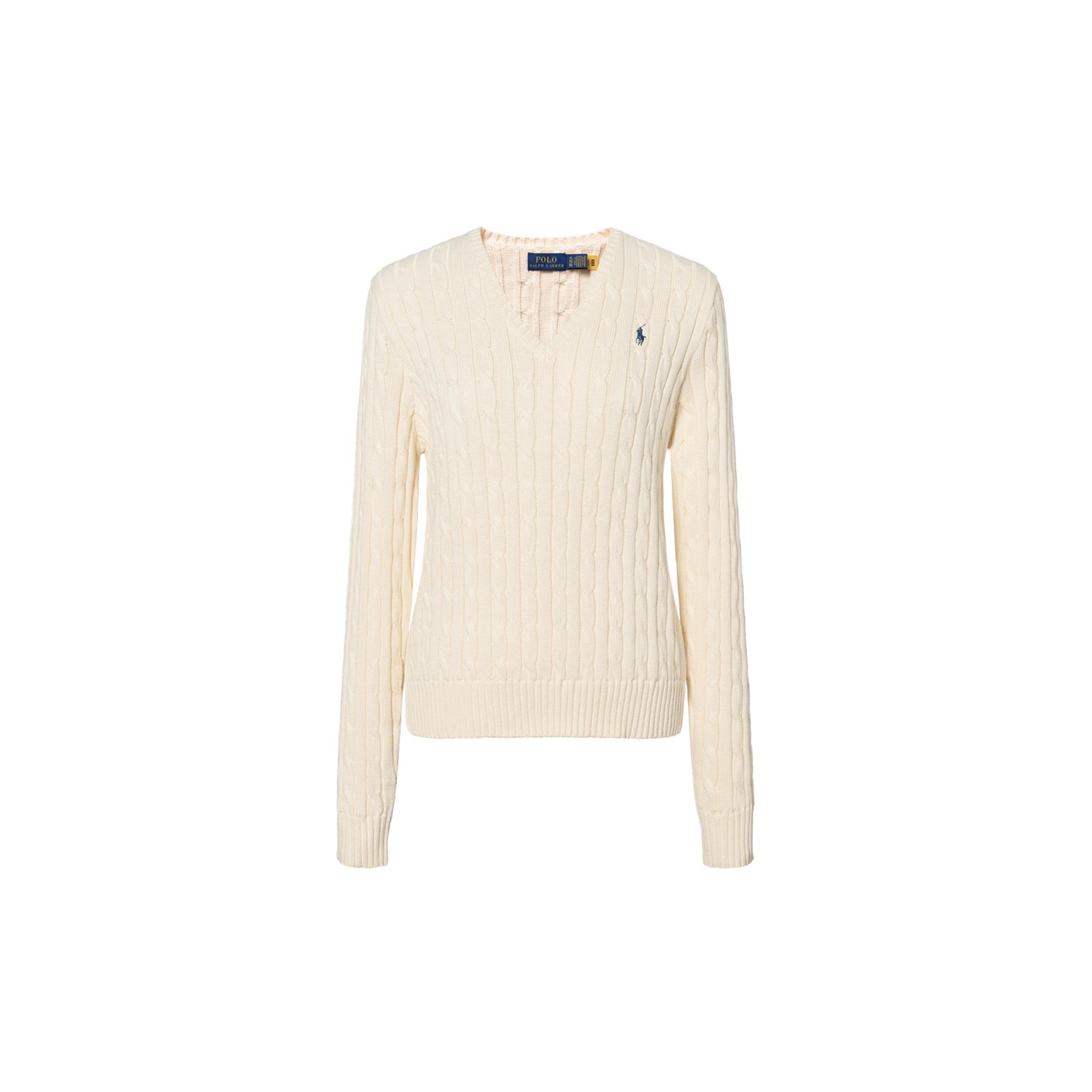 

Polo Ralph Lauren SS23 Solid Cable Knit свитер женский свитер кремово-белый 211747398-004 XS
