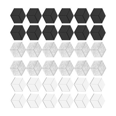 12Pieces Hexagonal Acoustics Foam Wall Panels Soundproof Wall Panel Sound Absorption Tiles Polyester Texture for Nursery