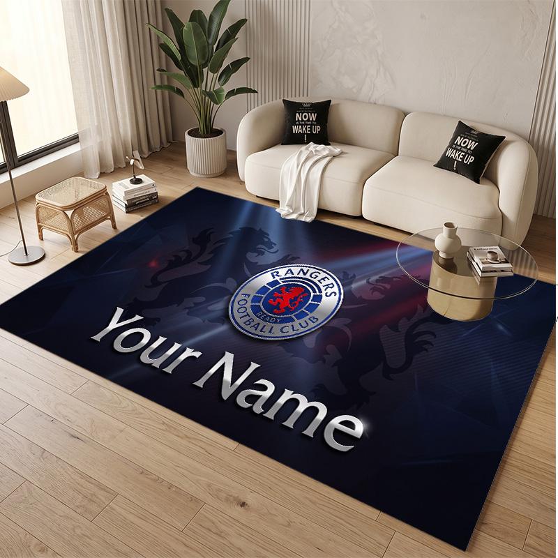 Personalized Crystal Velvet Carpet Rangers FC Pattern Non Slip Floor Rug