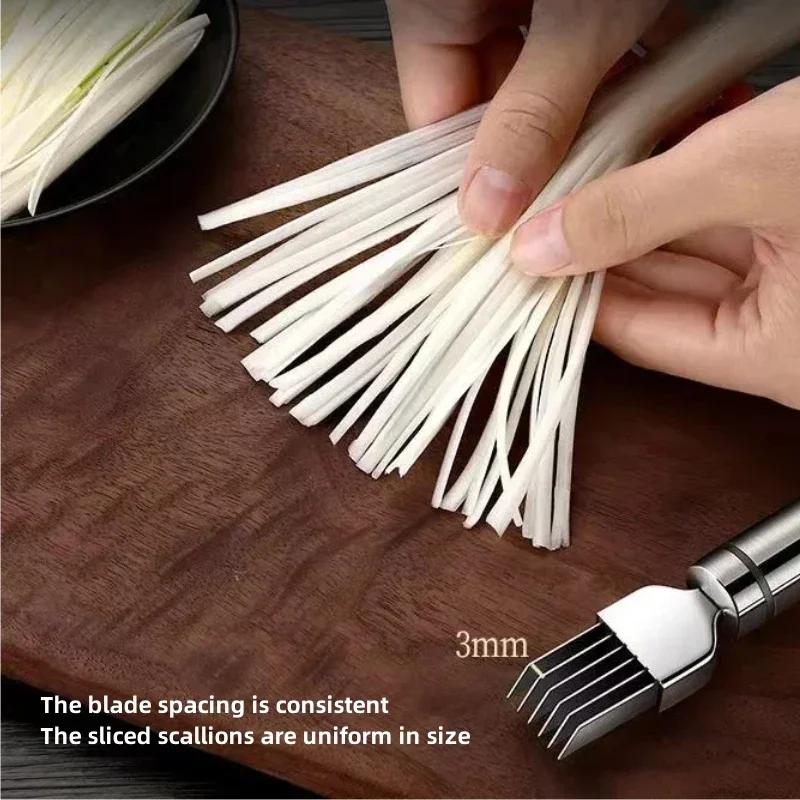Stainless Steel Scallion Slicer Shredded Green Onion Slicer Multifunctional Household Vegetable Cutter Tools Kitchen Gadgets