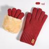Women's Winter Knitted Gloves, Double-Layer Velvet, Thickened, Cold-Proof, Warm, Touchscreen, Perfect for Outdoor Cycling.