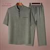 YUZHAOLIN Men's Summer New Chinese Tang Suit Set