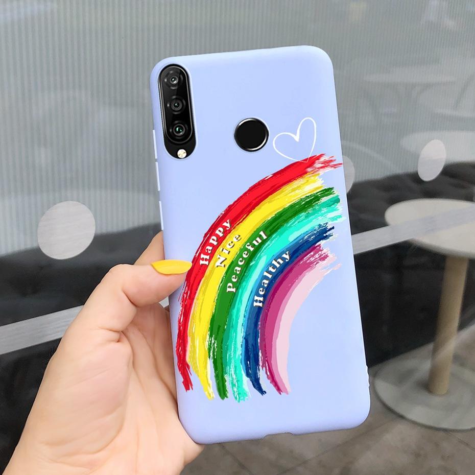 For Huawei P30 Lite Phone Case Flower Girl Pattern Soft Silicon Cover For Huawei P30 Pro Lite Case Cute Funda P 30 P30lite Cases