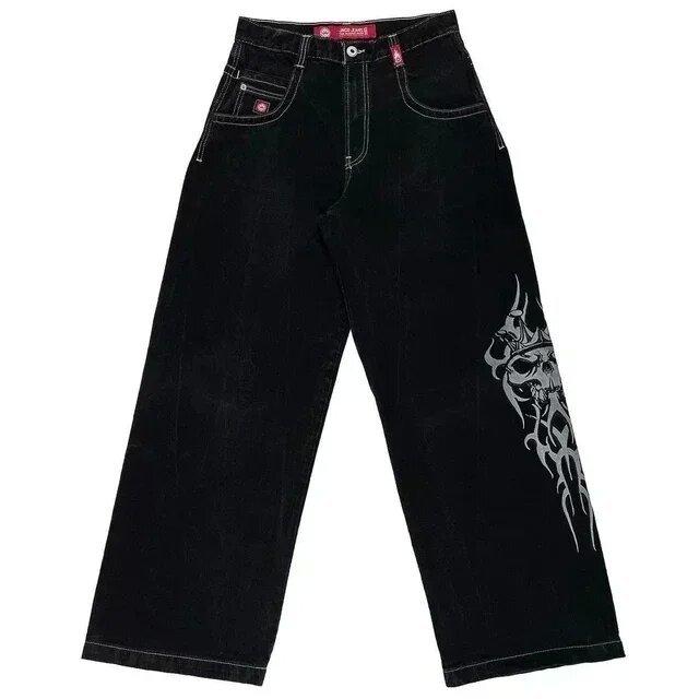 This year's bestseller: JNCO graphic jeans Y2K hip-hop loose jeans for men and women Harajuku wide-leg jeans