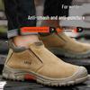 Men's Leather Slip-on Work Safety Shoes