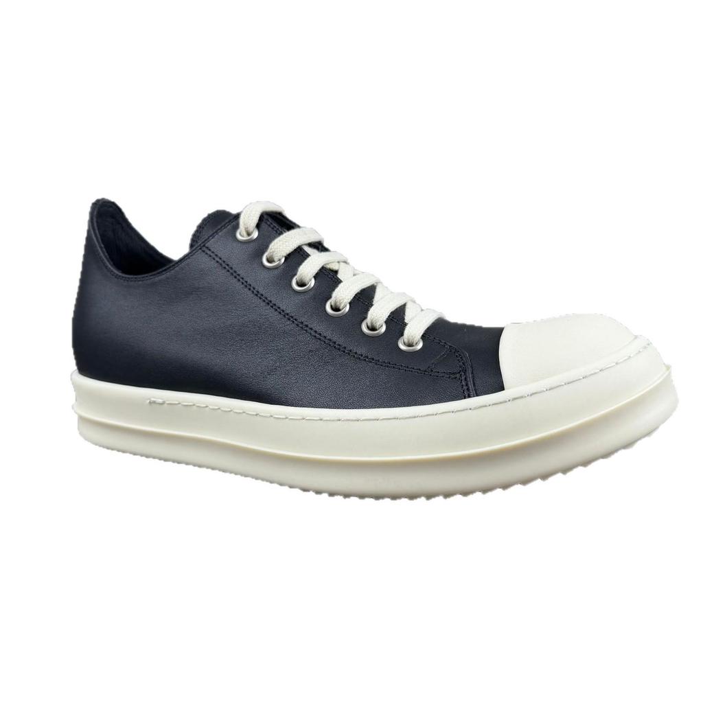 Herren Dark Vollnarbenleder Low-Top Skate-Schuhe - Unisex Klassisch & Trendig
