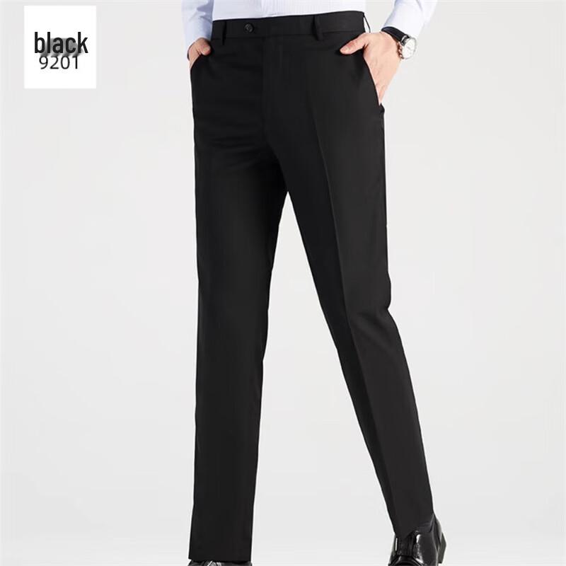 

Romon Men s Straight-Leg Business Casual Trousers 40