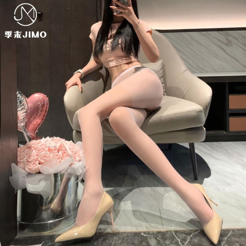Sex underwear open socks stockings free ultra-thin sexy black silk leg socks sexy two-sided open one-piece socks women