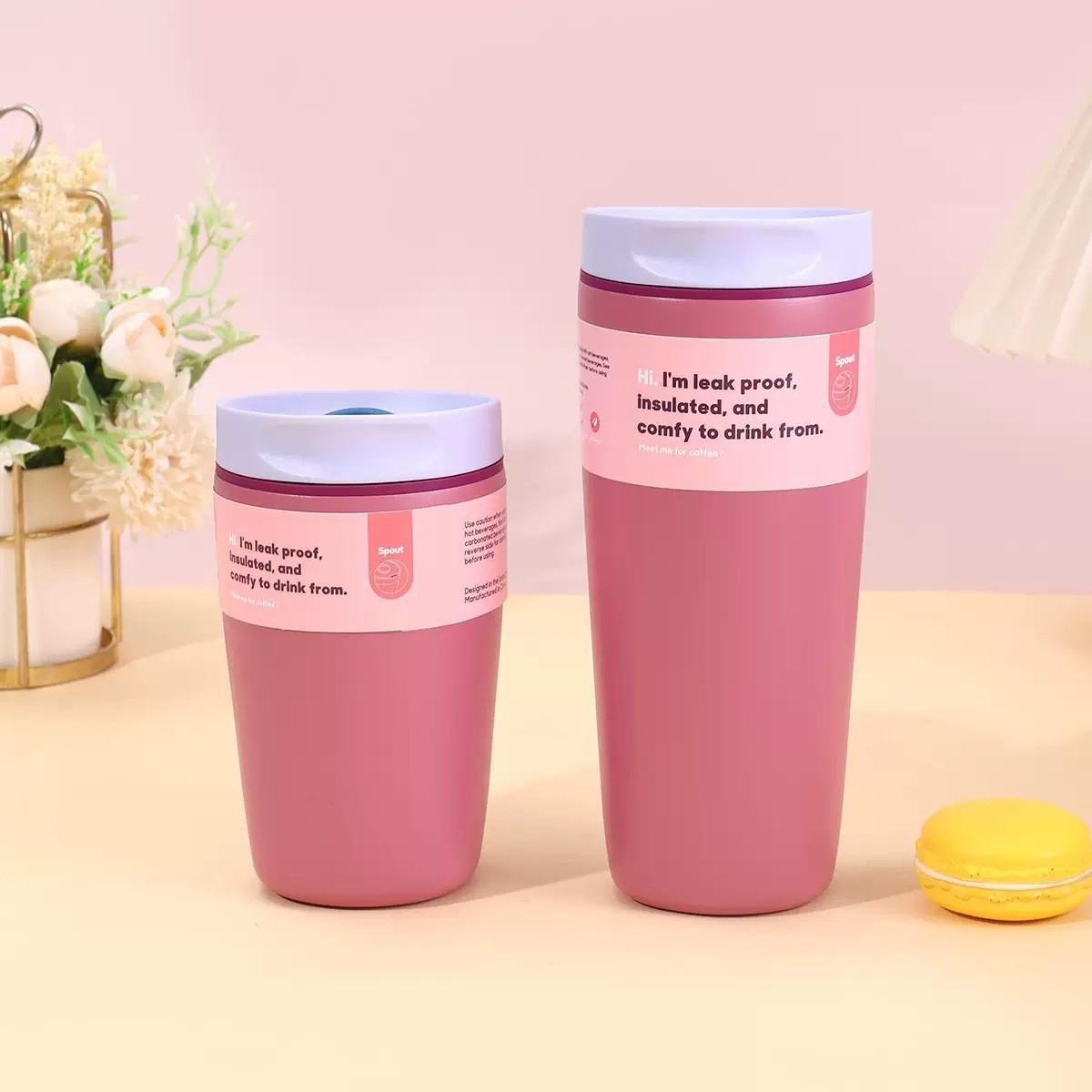 Owala Isolierter Kaffeebecher aus Edelstahl - Tragbar, doppelwandig, vakuumisoliert für Zuhause & Büro 20oz braun