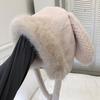 Winter Furry Cute Rabbit Ears Children Warm Ear Protector Head Cap Cold Cap Thickened Pullover Cap