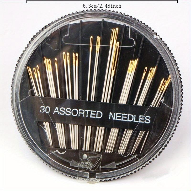 30PCS Popular Assorted Hand Sewing Needles Embroidery Mending Craft Quilt Sew Case Suitable for Leather Denim Silk Canvas Cotton
