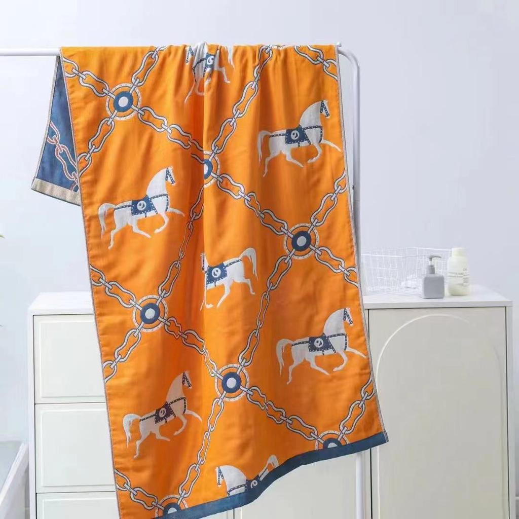 New Soft Ethnic Style Sun God Cotton Bath Towel - Skin-friendly & Absorbent
