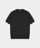 BIRBANTE Summer Washable Ribbed Henley Neck Knit - Black