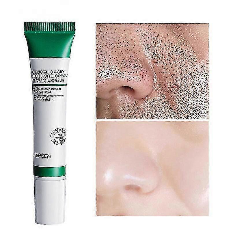 20ml Salicylic Acid Pores Refining Cream Shrink Pore Improve Acnes Blackheads Whitening Cream Anti-aging Oil Control Skin Care