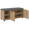 Shoe Bench with Cushion Artisan Oak 100 x 38 x 46 cm
