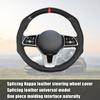SEAMETAL Car Steering Wheel Cover Nappa Leather Snap-On Clip Installation With Return Mark Non-slip Steering Wheel Protector