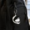 Portachiavi Casco 3D Luce LED Creativo Ciondolo per Borsa Portachiavi Casco da Moto Luminoso Motociclisti