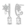 925 Silver Rose Gold Snake Bone Star Heart-Shaped Women Earring Brilliant Wedding Engagement Star Earrings Jewelry Gift