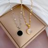 Double-Sided Fritillary Exquisite Furnace Real Gold Necklace Female Collarbone Chain With Jewelry