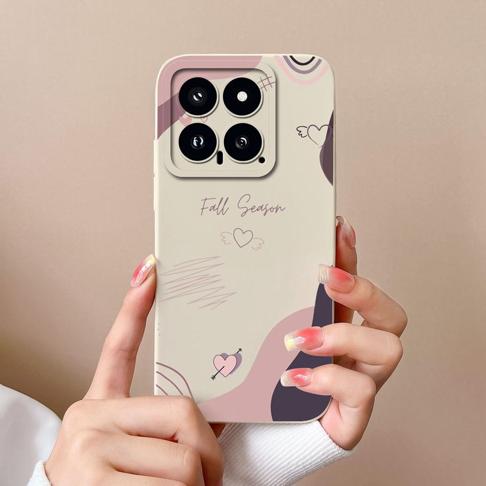 

For Xiaomi 14 Pro Phone Case New Fashion Soft Liquid Silicone Camera Protection Back Cover For Xiaomi14 14Pro Funda Shell Bumper Xiaomi 14