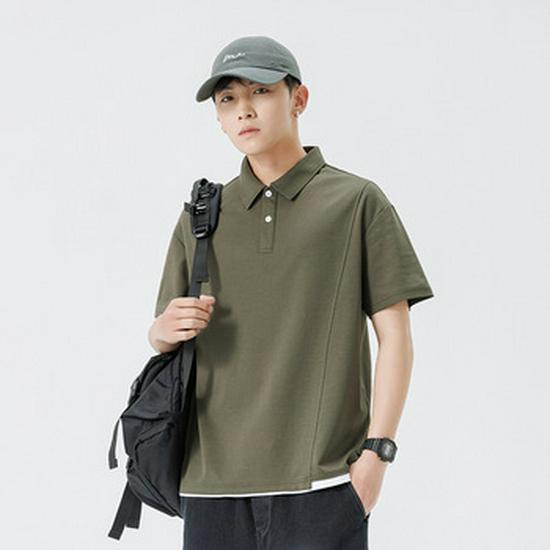 Men's Summer Tie-Dye Short-Sleeve Polo Shirt - Breathable, Casual, Korean Style Lapel T-shirt