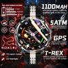 2026 New Military Men T-Rex3 Ultra GPS Track Smart Watch 1100mAh Battery Bluetooth Call Waterproof Flashlight Compass Outdoor Smart Watch