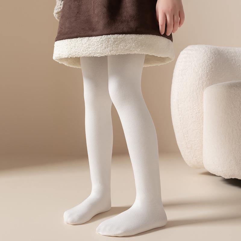 Girls' Winter Dance Leggings: Cozy Fleece-Lined Pantyhose