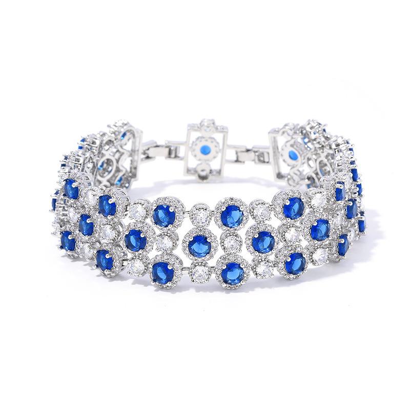 Bracelet Zircon Color European and American Fashion Full Diamond Bright Sky Full of Stars Colorful Treasure