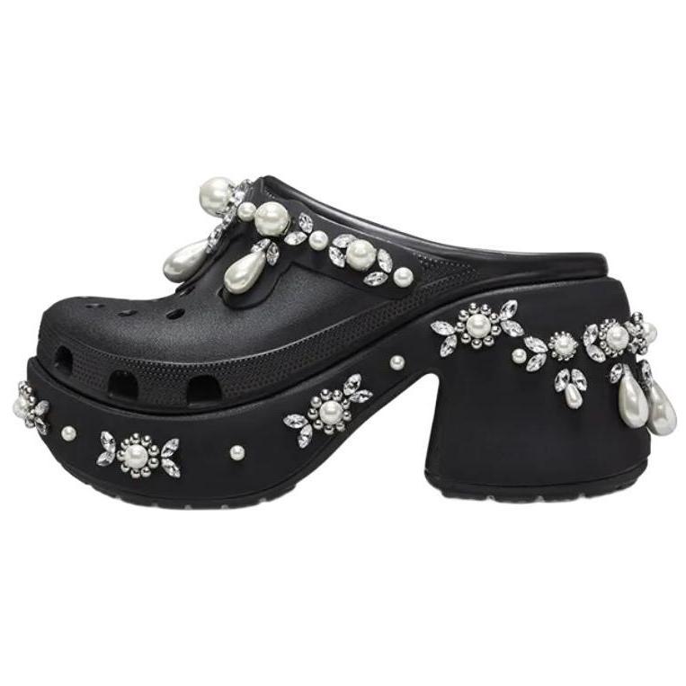 SIMONE ROCHA X Crocs Lightweight Foot Slippers EVA Anti-Abrasion Toe Slippers Women's Black